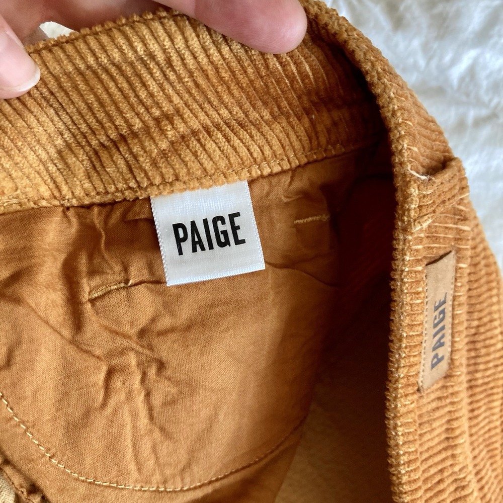 Paige Hoxton Ankle Skinny Corduroy Pants Marigold Womens 29 Fall Boho Indie EUC - Picture 9 of 16